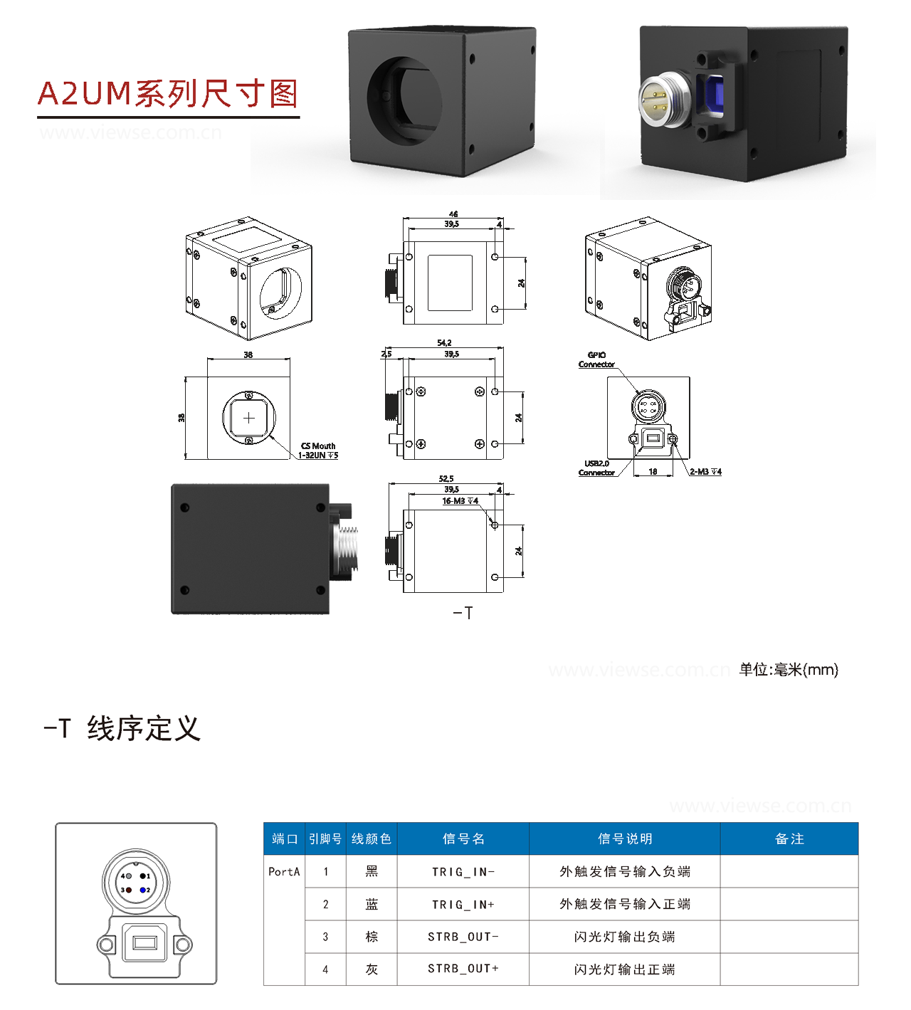 USB2.0工业面阵相机