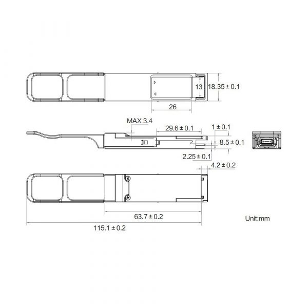 HIKROBOT QSFP28 optical module - Image 2