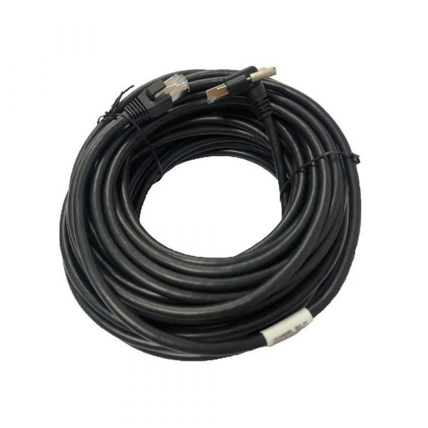 HIKROBOT Data Cable, GigE, CAT.5E, SFTP, 2 x RJ45, 3m, Black, Right Angle (Down), Flexible, static/moveable