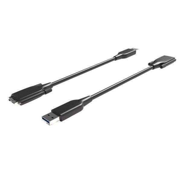 HIKROBOT Data Cable, USB3.0 AOC Optical Fiber, USB3.0 to Micro BM, 10m, Super Flexible, Black, static/moveable/mechanical arm